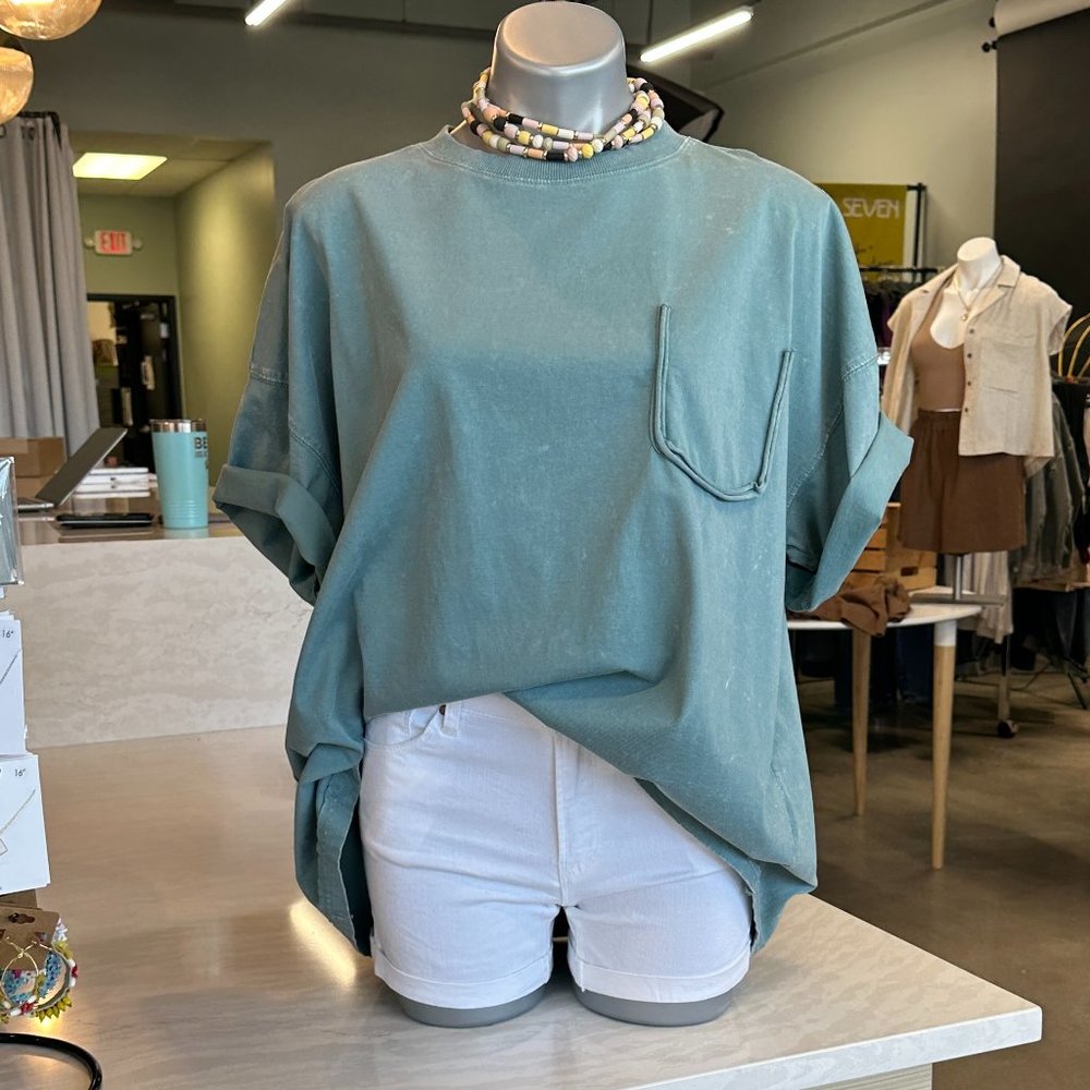 Mineral Washed Cotton Lose Fit Top